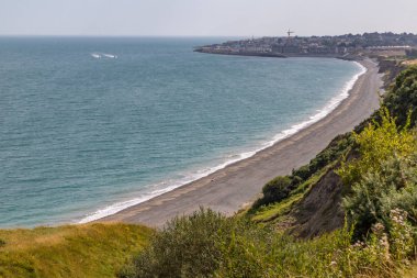 Cliff yürüyüş yolu Greystones plaj