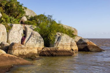 Ilha das Pedras Brancas Adası ve Guaiba Gölü, Rio Grande do Sul, Brezilya
