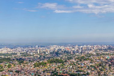 Porto Alegre city from Morro Santana mountain, Rio Grande do Sul, Brazil clipart