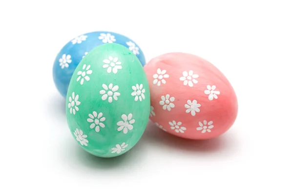 Easter Eggs Brown Green Background — Stock Photo, Image