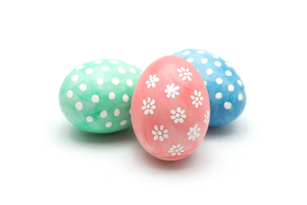 Huevos Pascua Sobre Fondo Blanco — Foto de Stock