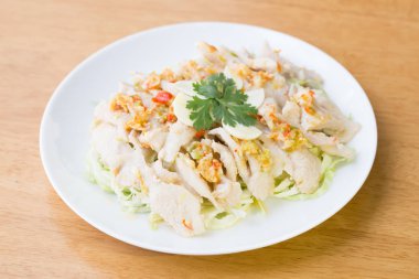 Kireç sarımsak ve biber sosu, Tayland gıda ile haşlanmış domuz eti