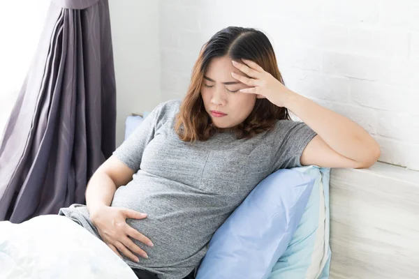 Pregnant Woman Headache — Stock Photo, Image