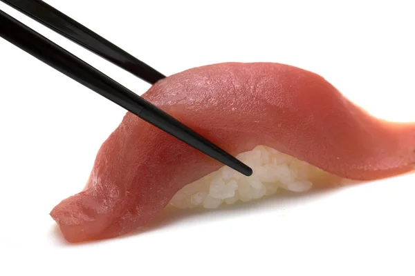 Tuna Sushi Chopsticks — Stock Photo, Image