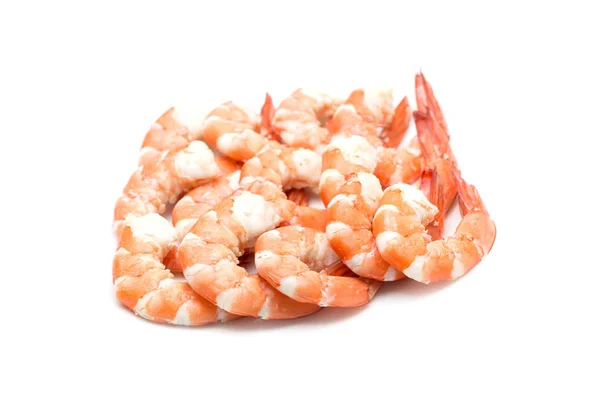 Crevettes Isolées Sur Fond Blanc — Photo