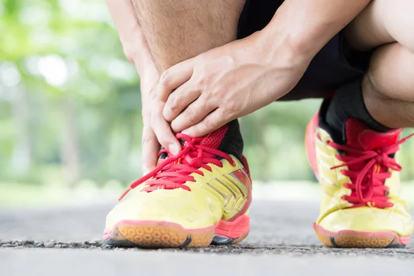 Archillis Tendinitis Gyakorlása Futás Közben Elszenvedett Kár — Stock Fotó