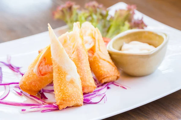 Deep Fried Spring Rolls Food Thai Name Por Pieer Tod — Stock Photo, Image