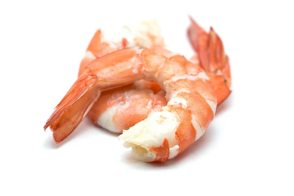 Crevettes Crevettes Isolées Sur Fond Blanc Cuisine Fruits Mer Image — Photo