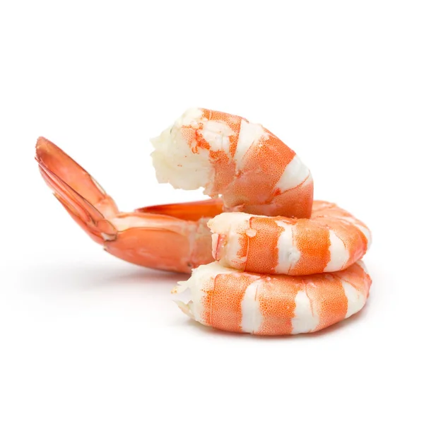 Crevettes Crevettes Isolées Sur Fond Blanc Cuisine Fruits Mer Image — Photo