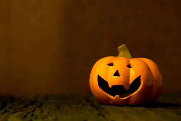 Halloween Pumpa Trä Bakgrund — Stockfoto