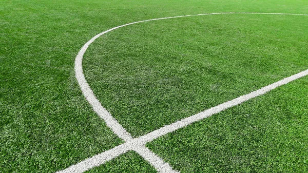 Linea Campo Calcio Verde — Foto Stock