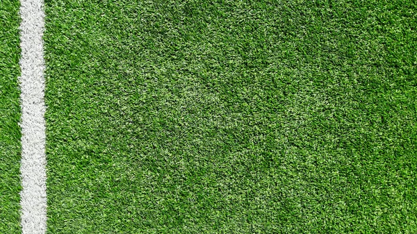 Campo Giuoco Erba Artificiale Calcio Dettaglio Con Linea Porta Bianca — Foto Stock