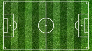 Düzeni futbol alanının yeşil renk, bak yukarıda.