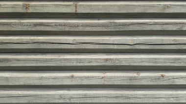 Eski yeşil boyalı ahşap duvar - doku arka plan