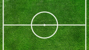 Düzeni futbol alanının yeşil renk, bak yukarıda.