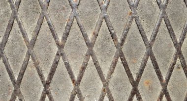 Metal ızgara paslı yüzey, makro yakın çekim detay doğal arka planı için