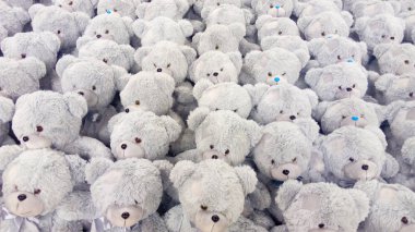 Birçok oyuncak ayı gri