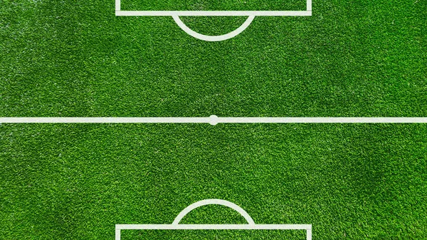 Ordningen Fotbollsplanen Grön Färg Ser Från Ovan — Stockfoto