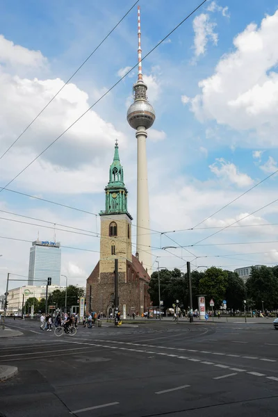 城市道路场景柏林 2018年5月 — 图库照片