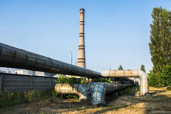 Industrial Landscape Thermal Power Plant Ukraine — Stock Photo, Image