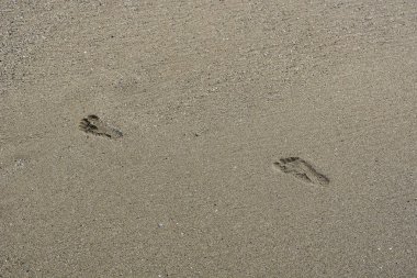 Çocuk ayak izleri Çakıl Plajı