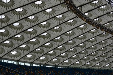 Modern geometrik mimari. Kiev/Ukrayna'da Nsk Olimpiysky