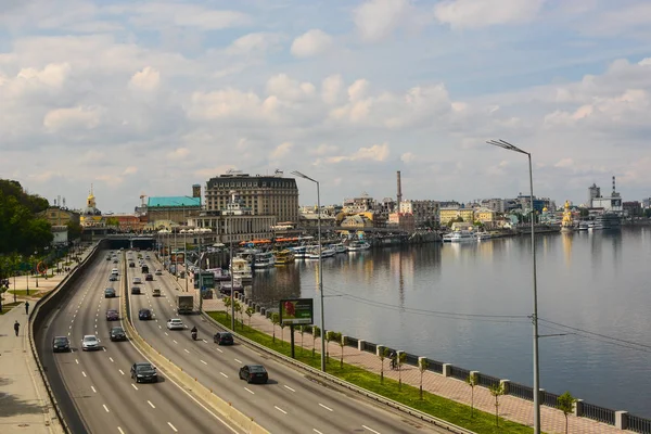 Kijev Ukrajna Május 2019 Dnipro Embankment Poshtova Tér — Stock Fotó