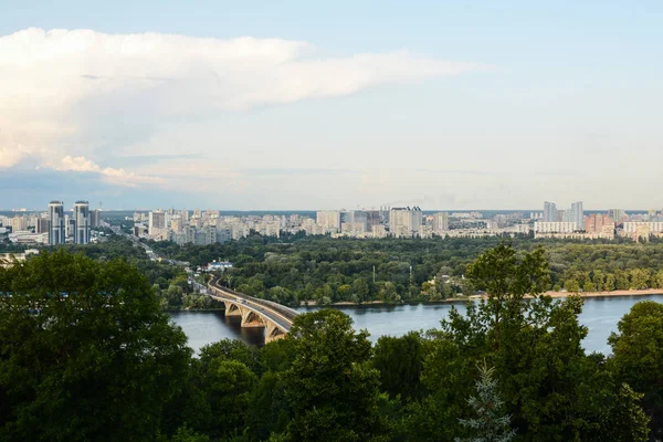 Kyiw Ukraine Juli 2019 Ansicht Der Stadt Linken Ufer Mit — Stockfoto