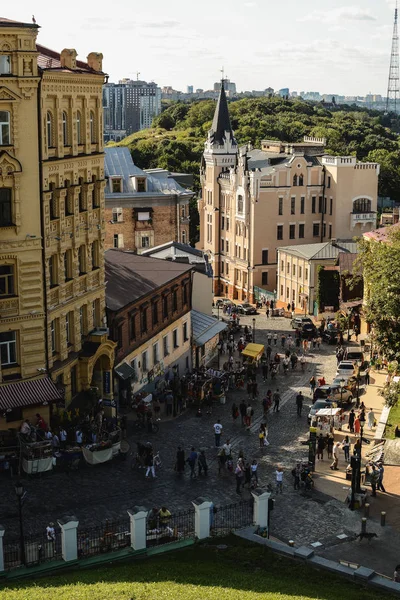 Alte Kyiv Ansicht August 2019 Andriivskyi Uzviz Straße Andriyivsky Abstammung — Stockfoto