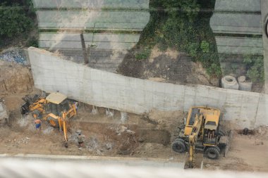 Kiev Hills Yeni Yaya Bisiklet Köprüsü altında Parklar İnşaatı, Ukrayna