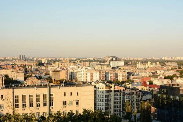Cidade Kiev Vista Superior Sobre Distrito Podil Monte Shchekavytsya — Fotografia de Stock