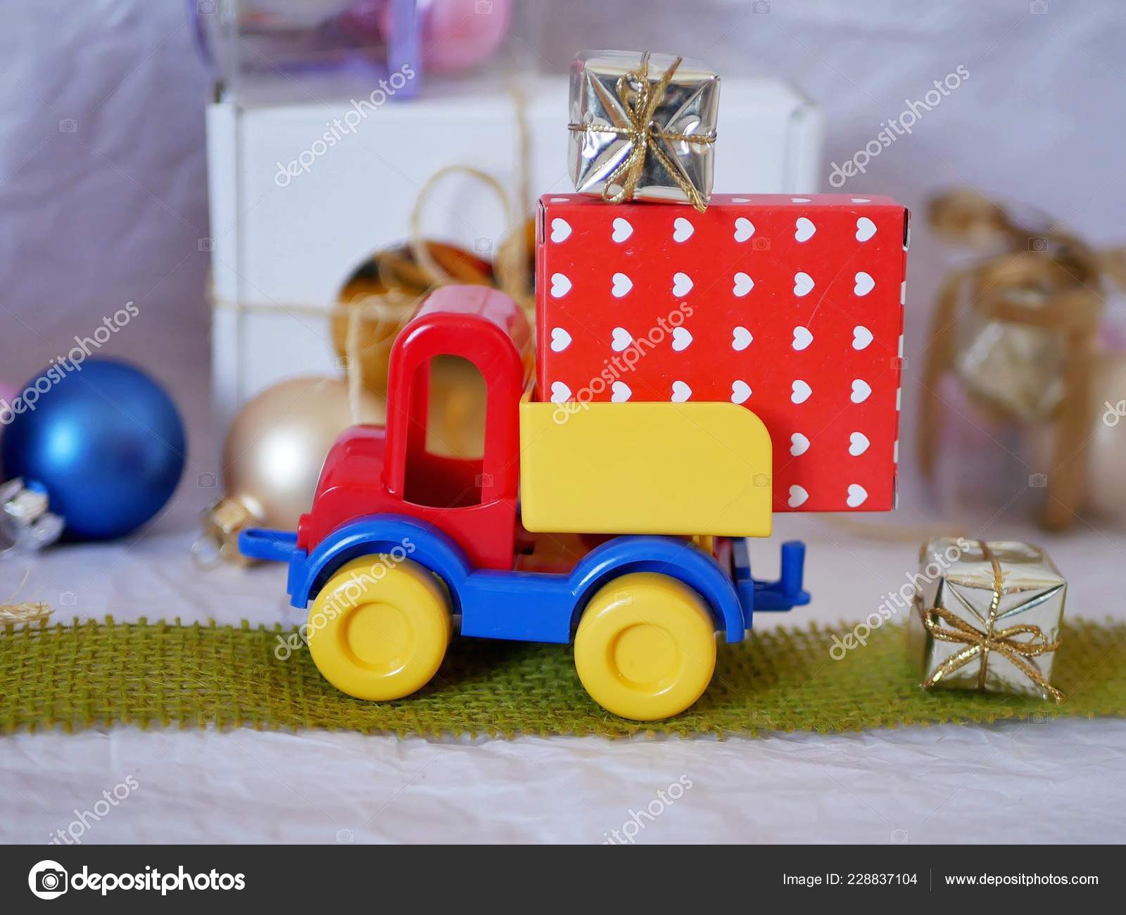 Toy Bright Car Boxes Gifts Christmas Decorations New Year