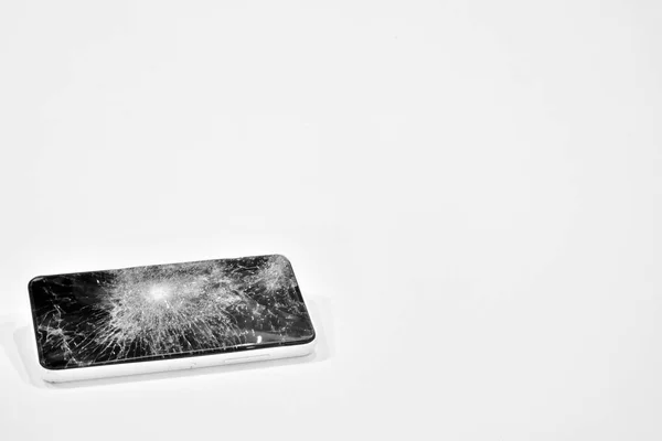 Cell Phone Screen Broken Hammer — Stock Photo, Image