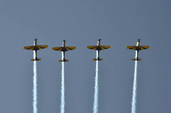 Pirassunga Brasil Mayo 2017 Vuelo Formación Super Tucano Del Escuadrón — Foto de Stock