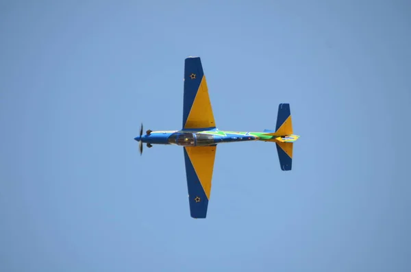 Pirassununga Brazílie Srpna 2015 Super Tucano Letu Brazilského Letectva Kouřit — Stock fotografie