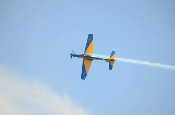 Pirassununga Brazil August 2015 Super Tucano Flight Brazilian Smoke Squadron — Stock Photo, Image