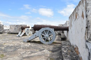 Natal, Rio Grande Do Norte, Brezilya - 21 Eylül 2017 - eski savaş topu 