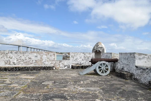 Natal, Rio Grande Do Norte, Brezilya - 21 Eylül 2017 - eski savaş topu 