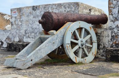 Natal, Rio Grande Do Norte, Brezilya - 21 Eylül 2017 - eski savaş topu 