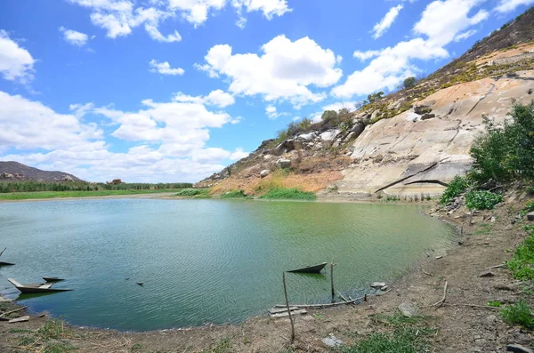 Barcos Madera Perdidos Desierto Paraíso Perdido — Foto de Stock