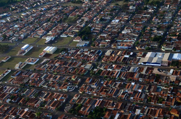 Cityscape neighborhood aerial view