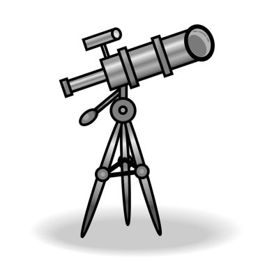 Çizgi Teleskobu simgesi izole edilmiş vektör işareti