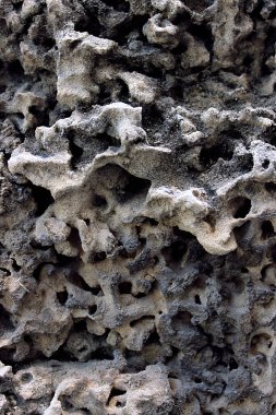 Sert duvar dokusu. Tel-Aviv kıyısında gün batımı