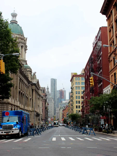 Calle Broome Calles Vacías Nueva York Otoño 2017 Usa —  Fotos de Stock