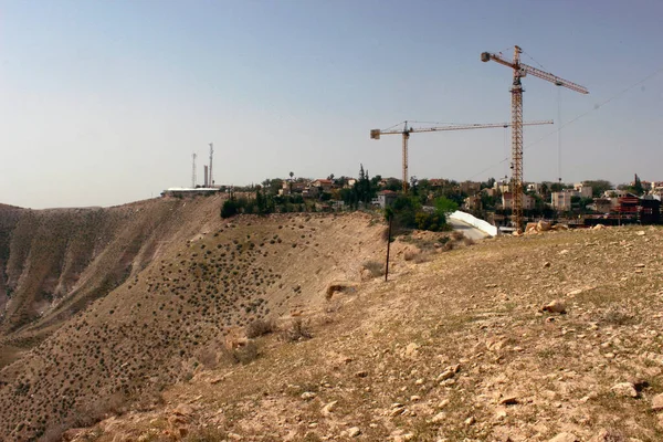 Ізраїль Березня 2018 Вигляд Місце Будування Пустині Ізраїлі Навесні Недалеко — стокове фото