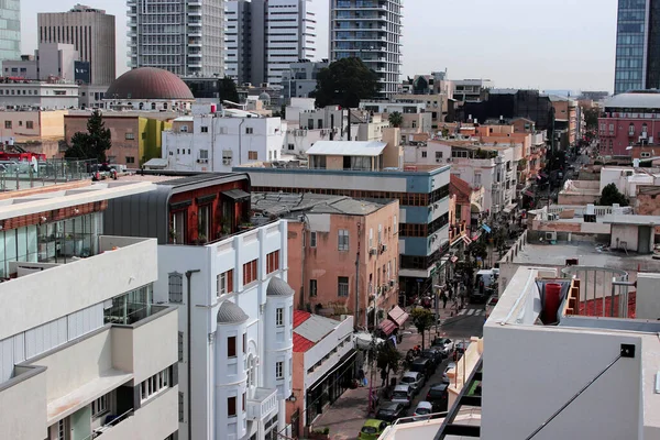Yukarıdan Tel Aviv Caddesi 'ne, Tel Aviv-Yafo, İsrail 2018