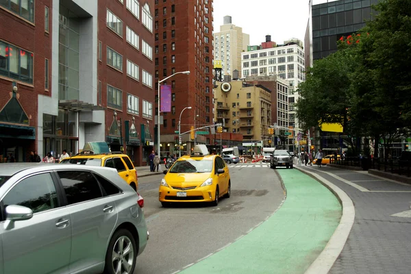 Vue Union Square Park Sur Avenue Street New York Circulation — Photo