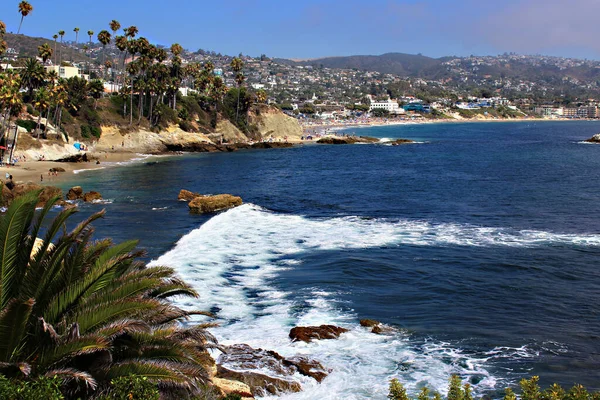 Laguna Beach Baies Plage Pacifique Central Laguna Beach Californie Vagues — Photo