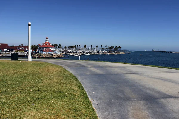 Beach Long Beach Pacific Ocean Lighthouse Port City — Stock Photo, Image