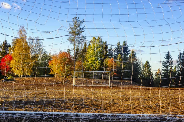 Stoczni Obszar Gry Piłkę Nożną Jesieni — Zdjęcie stockowe